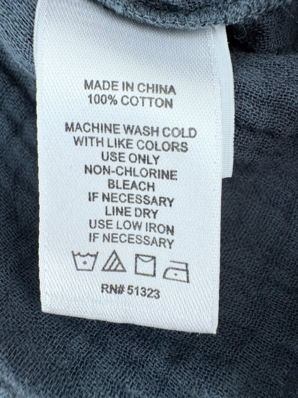 1.STATE Cotton Gauze Popover Shirt XS Blue Coastal Boho Blouse - Picture 8 of 8